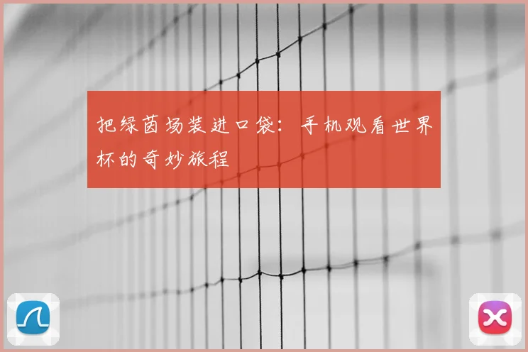把绿茵场装进口袋：手机观看世界杯的奇妙旅程